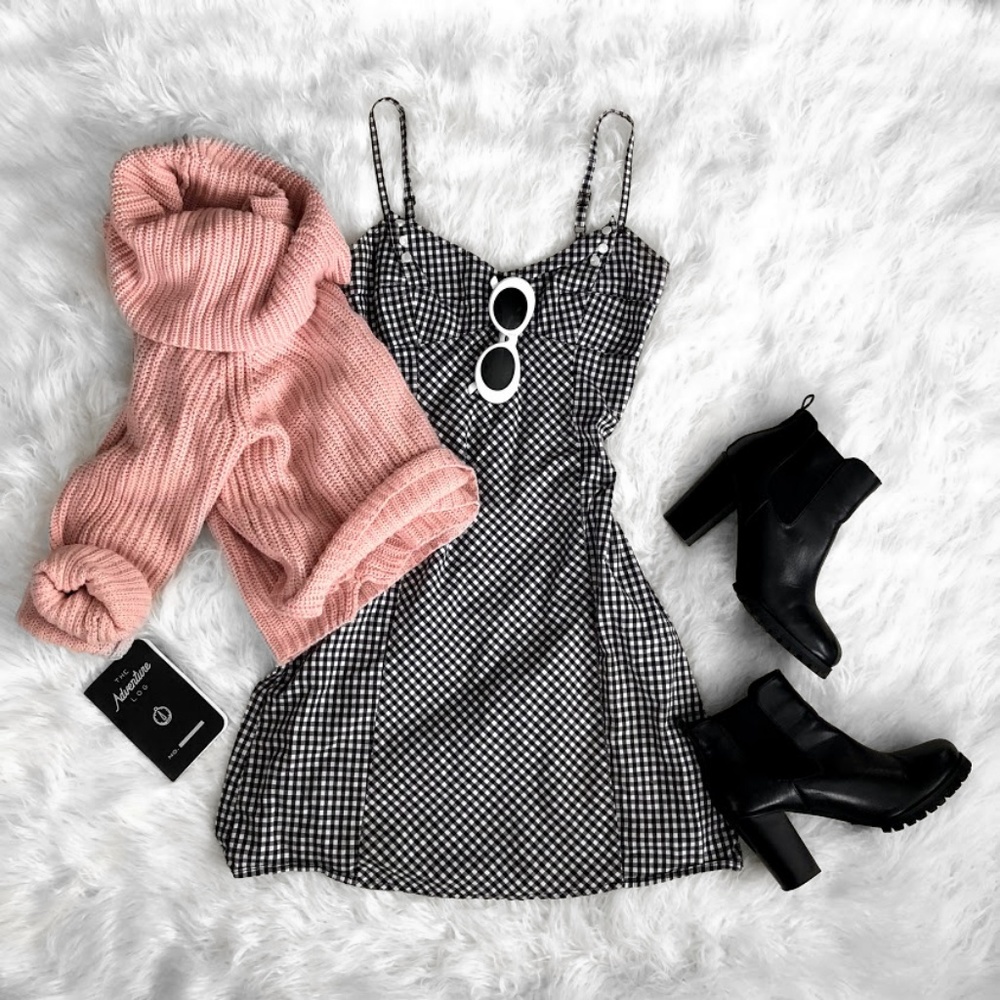 Free People | Layer Me Checkered Slip Dress